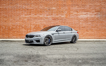 BMW M5, F90, gray sedan, exterior, front view, gray M5 F90, tuning M5 F90, German cars, BMW HD wallpaper
