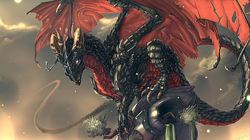 Red Dragon HD wallpaper