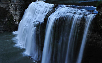Landscape, Nature, Rocks, Waterfall, Shadow HD wallpaper