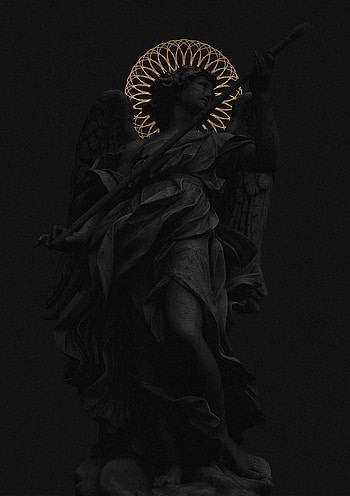 Black Angel - For Tech, Black and White Angel HD phone wallpaper