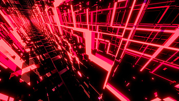 Dark Red Alarm Glass Tunnels, Tron, red, dark, black, glass, Abstract, 3D, abstract black, red and black, Abstract glass HD wallpaper