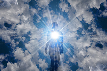 Sky, Clouds, Silhouette, Miscellanea, Miscellaneous, Beams, Rays, Enlightenment HD wallpaper