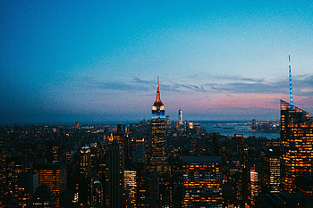 Cities, Usa, Night City, Skyscrapers, United States, New York HD wallpaper