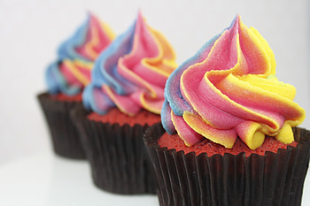 Colors, sweet, colorful, dessert, delicious, cupcake, food, cupcakes HD wallpaper
