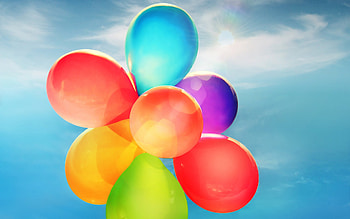 Colorful Ballons, colorful, balloons, nature HD wallpaper