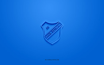 FC Banik Ostrava, creative 3D logo, blue background, Czech First League, 3d emblem, Czech football club, Ostrava, Czech Republic, 3d art, football, FC Banik Ostrava 3d logo HD wallpaper