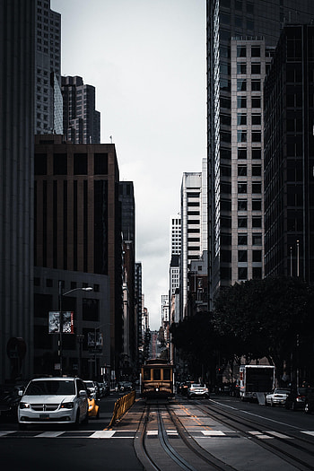 Cities, Building, Road, Street, Rails HD phone wallpaper