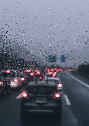 Auto, Rain, Drops, Macro, Road, Blur, Smooth, Glass HD phone wallpaper