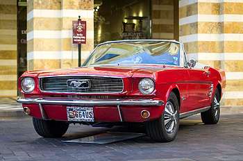 Mustang, Cars, Cabriolet, 1966 HD wallpaper