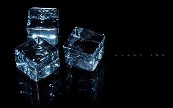 Black Ice Cubes HD wallpaper