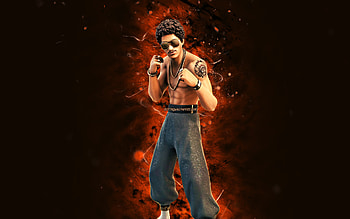 Bruno Mars, , brown neon lights, Fortnite Battle Royale, Fortnite characters, Bruno Mars Skin, Fortnite, Bruno Mars Fortnite HD wallpaper