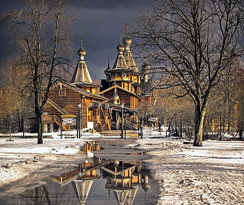 Russian Church, winter, church, russian, russia HD wallpaper