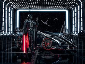 Lamborghini Veneno Darth Vader, lamborghini, lamborghini-veneno, cars, behance, darth-vader HD wallpaper