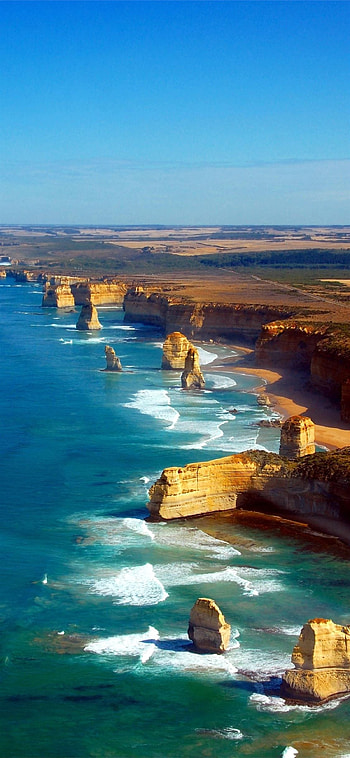 Twelve Apostles, 100 most beautiful places to visit, Australia HD phone wallpaper