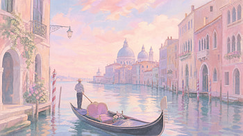 Venice Dream: Gondola Serenity —, Canal HD wallpaper