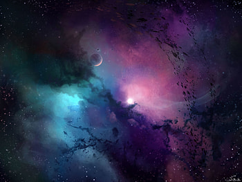 Galaxy, Art, Planets, Universe, Shine, Brilliance HD wallpaper