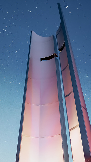 Architecture, Miscellanea, Miscellaneous, Starry Sky, Design, Construction, Tower, Modern, Up To Date HD phone wallpaper