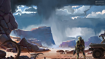 Halo Infinite Digital Art , halo-infinite, 2018-games, halo-6, games, digital-art HD wallpaper