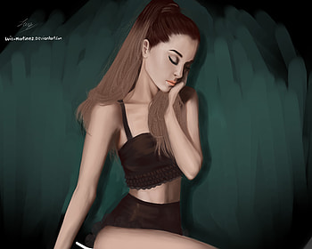 Ariana Grande Fanart, ariana-grande, celebrities, music, girls, artist, artwork, digital-art, deviantart HD wallpaper