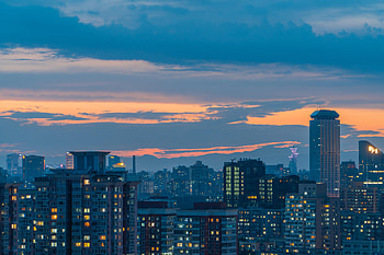 Cities, Architecture, City, Skyscraper, Building, Evening HD wallpaper