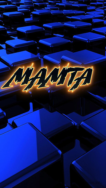 M Name, Mamta, blue background HD phone wallpaper