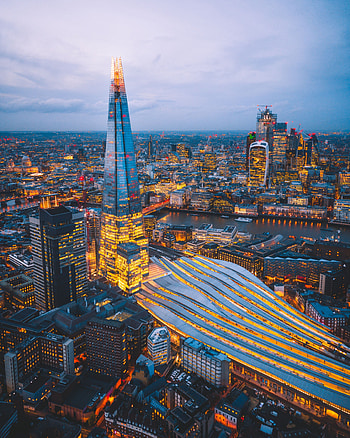 Cities, Architecture, View From Above, City Lights, Skyscrapers, Megapolis, Megalopolis HD phone wallpaper