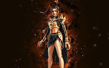 Shanta, , orange neon lights, Fortnite Battle Royale, Fortnite characters, Shanta Skin, Fortnite, Shanta Fortnite HD wallpaper