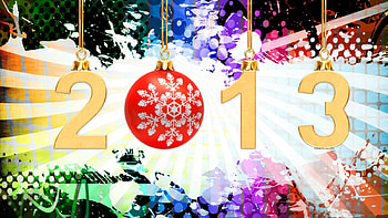 .Happy New Year 2013., New Year, other, spark, creative pre-made, celebration, love four seasons, abstract, light, 2013, christmas, xmas and new year, decorate HD wallpaper