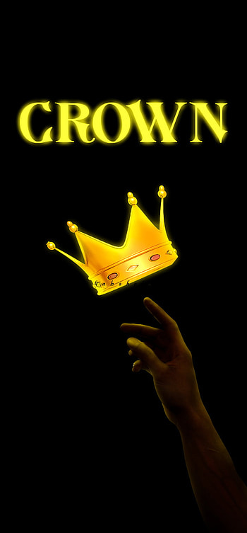 CROWN, king, dark, yellow, power HD phone wallpaper