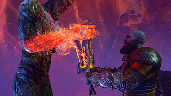 Kratos vs Inferno — God of War: Ragnarök Quad, Kratos (God Of War), video game, God of War: Ragnarök HD wallpaper