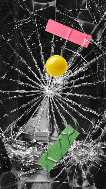 Screen, broken, scotch-tapes, glass, cracked HD phone wallpaper