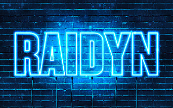 Happy Birtay Raidyn, , blue neon lights, Raidyn name, creative, Raidyn Happy Birtay, Raidyn Birtay, popular japanese male names, with Raidyn name, Raidyn HD wallpaper