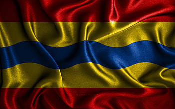 Overijssel flag, , silk wavy flags, dutch provinces, Day of Overijssel, fabric flags, Flag of Overijssel, 3D art, Overijssel, Europe, Provinces of Netherlands, Overijssel 3D flag, Netherlands HD wallpaper