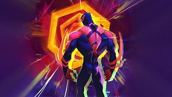 Spiderman 2099 Across Dimensions, spiderman, spiderman-2099, superheroes, artist, artwork, digital-art, pixiv HD wallpaper