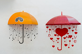 Love, , Drawing, Heart, Improvisation, Umbrellas HD wallpaper