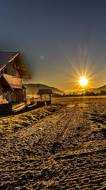 Sunrise beauty, Vibrant hues, Nature's glory, Radiant morning HD phone wallpaper