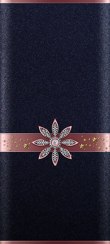 Pink_Flower, gold, magenta, Metalink, Curve, Diamond, Flowers HD phone wallpaper
