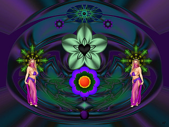 Pleasing Purple, eye candy, abstract, 3d, fractal, collage HD wallpaper