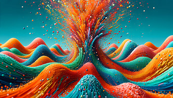 Vibrant Sprinkles Explosion, sprinkles, Abstract, colorful, explosion, landscape HD wallpaper