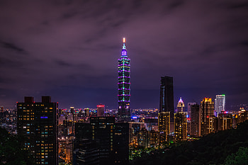 Cities, Lights, Night City, Neon, Tower HD wallpaper