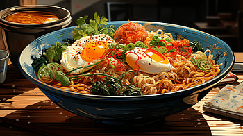 AI Art-Inspired Delicious Ramen, AI Art, food, ramen HD wallpaper