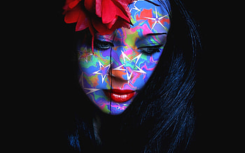 Face Painting Colorful, face, painting, colorful, artist HD wallpaper