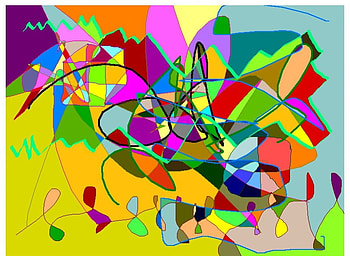 squiggles and colors, colors, happy, fun, bright HD wallpaper
