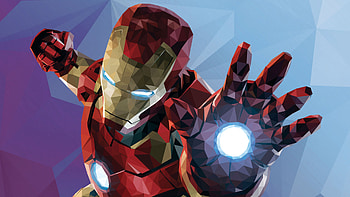 Low Poly Iron Man Graphic Design , iron-man, superheroes, artwork, artist, behance HD wallpaper