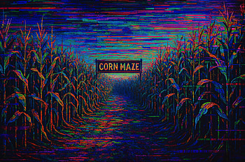 Neon Midnight Corn Maze — Ultra, corn maze, cornfield, night HD wallpaper