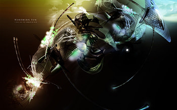 Norther Sun, design, abstract HD wallpaper