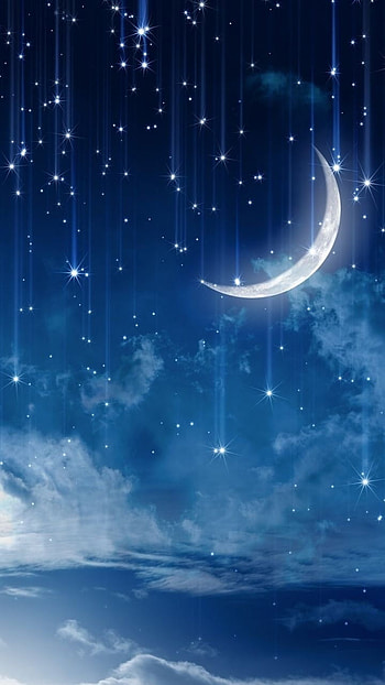 Moon, Star Lights HD phone wallpaper