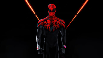 Spiderman Red Assassin, spiderman, superheroes, artwork, art, digital-art, dark, black, oled HD wallpaper