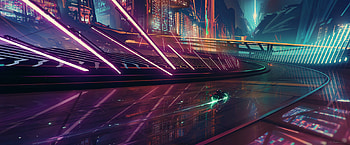 On My Way Neon Rider Scifi, scifi, neon, biker, artist, artwork, digital-art, deviantart HD wallpaper