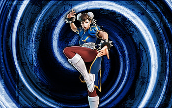 Chun-Li Skin, blue grunge background, Fortnite, vortex, Fortnite characters, Chun-Li Skin Skin, Fortnite Battle Royale, Chun-Li Skin Fortnite HD wallpaper